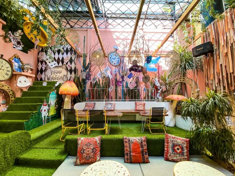 Vihara Garden quán cafe acoustic ở Nha Trang không gian rừng xanh
