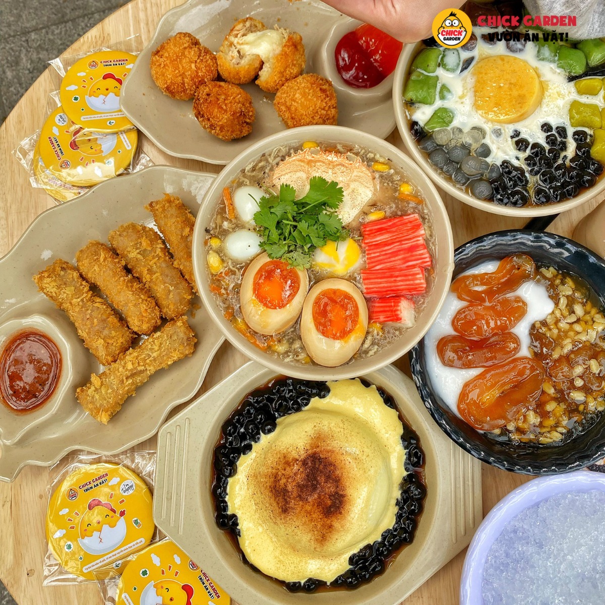 Chè khoai dẻo đa màu sắc
