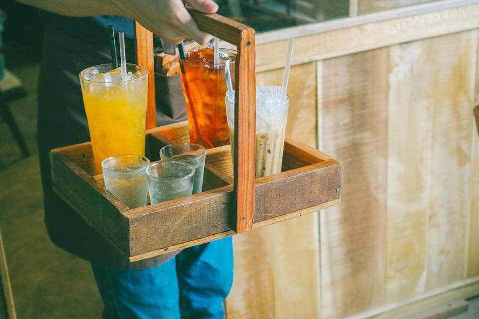 Không gian xanh mát tại Tiệm trà Cỏ Ngọt