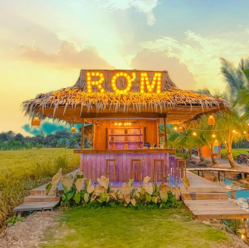 RƠM Cà Phê cafe view đẹp ở Cần Thơ giữa cánh đồng lúa