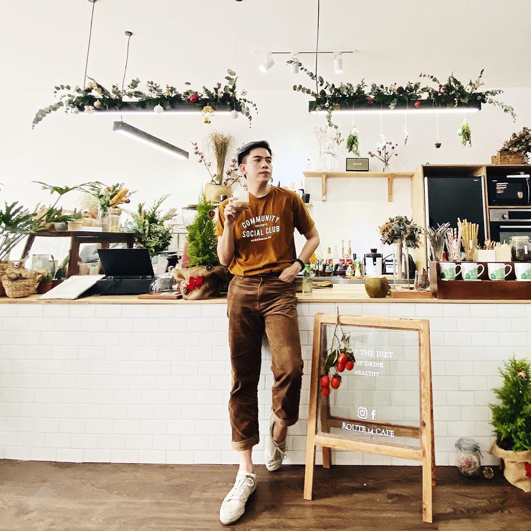 Route 14 Coffee & Tea - quán cafe trang trí Tết Vũng Tàu