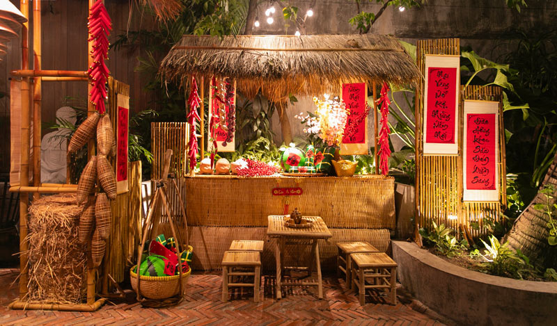 Quán Bụi trang trí Tết