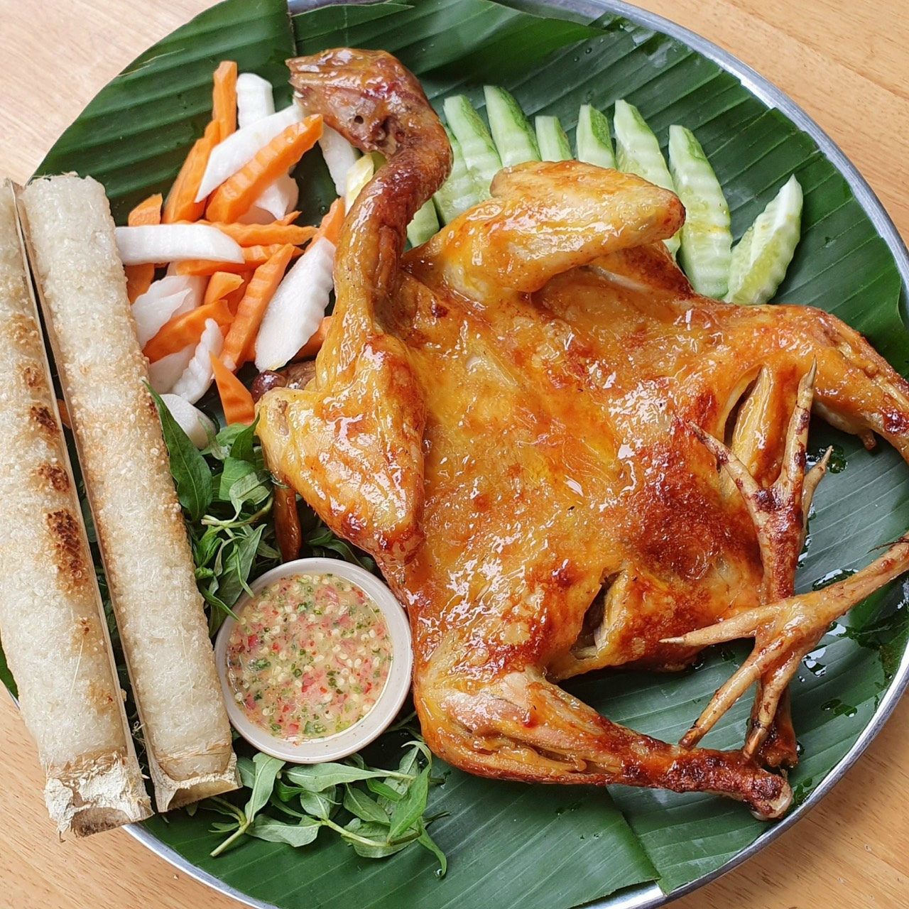 Gà nướng cơm lam Đà Lạt